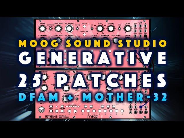 Moog Sound Studio: DFAM + Mother-32 Generative Patches. Demo