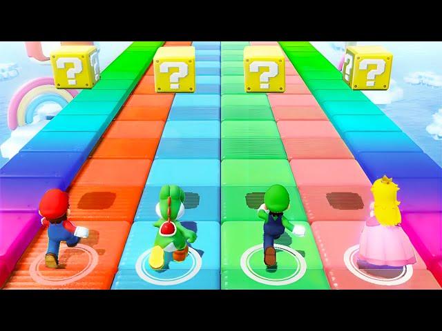 Super Mario Party Minigames - Mario Vs Yoshi Vs Luigi Vs Peach (Master Difficulty)