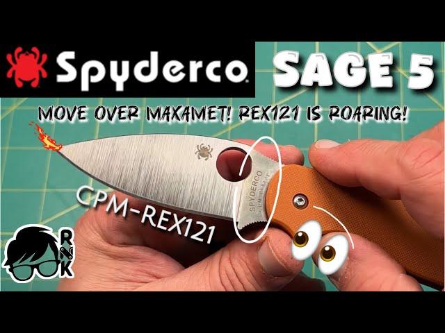 Unboxing a rare Spyderco exclusive… a REX121 Sage 5 knife in burnt orange G10 scales… really good.