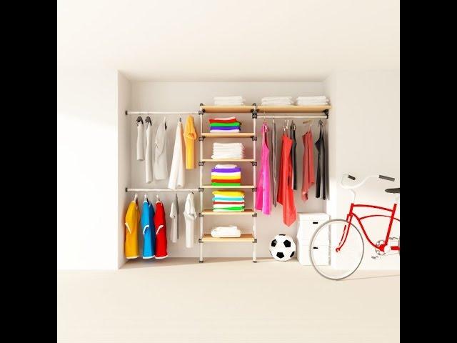 Railing Storage Module System for Wardrobe and Office