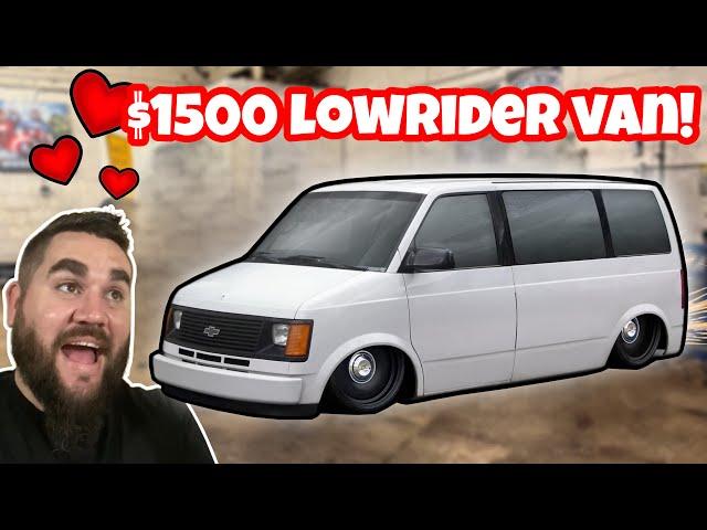 WORLDS CHEAPEST LOWRIDER EVER! $1500 bagged Astro van budget build!