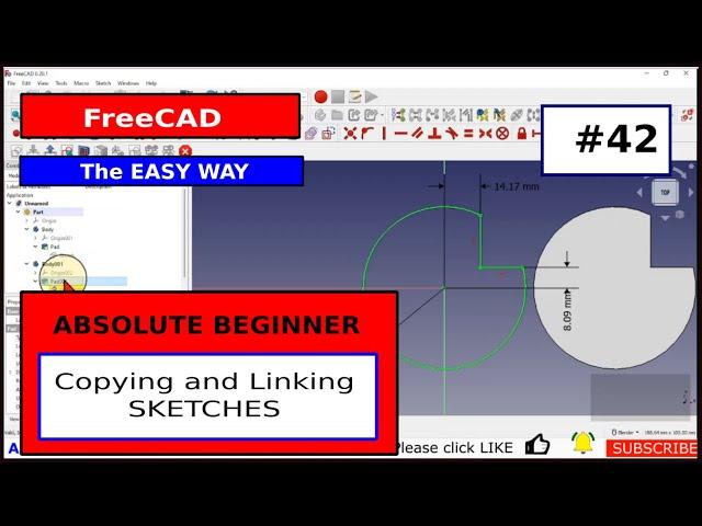 FreeCAD Beginner #42 Sketcher Copy & Link - You won't believe what you can do with Sketches