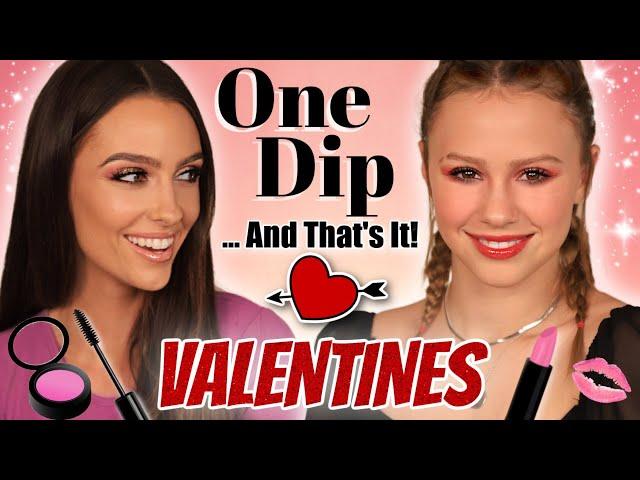 One Dip ONLY Valentine's Makeup Challenge! Daya Daily