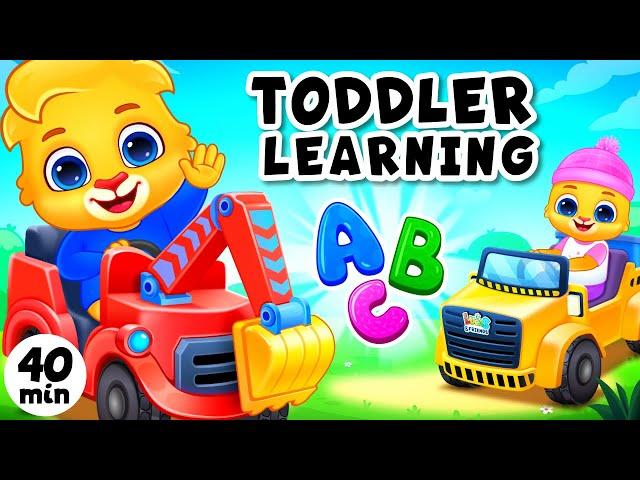 Toddler Learning ABCs, First Words, Colors, Numbers, Shapes | Baby Videos & Toddler Songs With Lucas