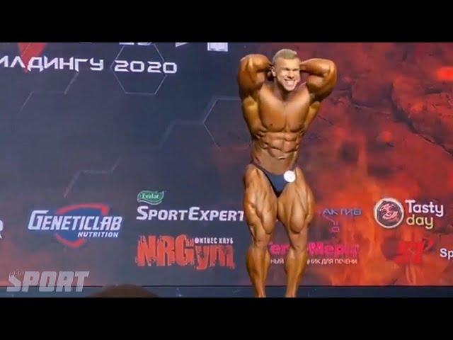 2020 Vitaly Ugolnikov posing "Russian Bodybuilding Championship"