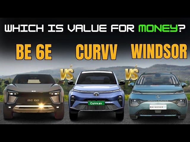 Mahindra BE 6e Vs Tata Curvv EV Vs MG Windsor EV | Which is Best ? | Antique Auto Car