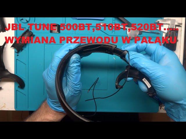 JBL TUNE seria 500BT repair - wymiana uszkodzonego kabla w pałąku słuchawek