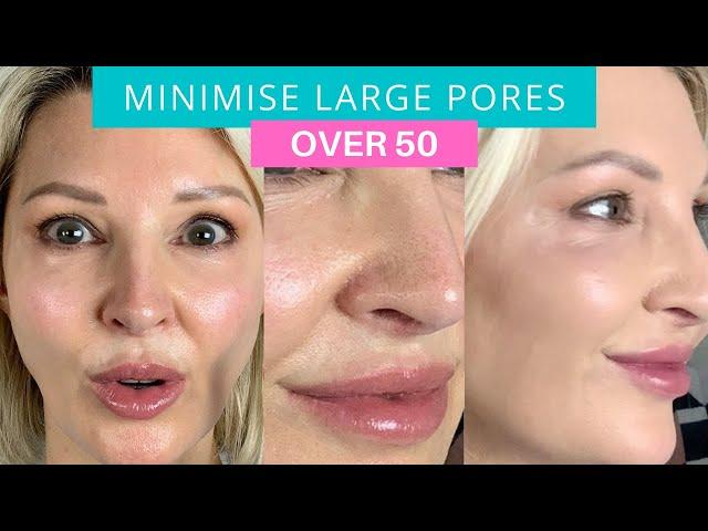 How to HIDE LARGE PORES in seconds  / Over 50 / Mature skin