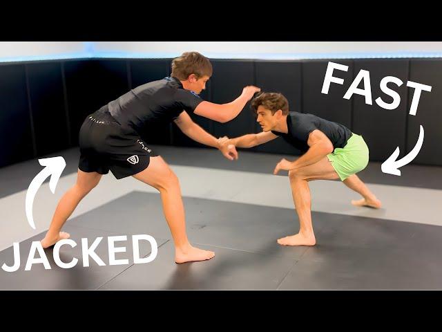 High Level Wrestler VS Fast D1 Wrestler (Takedowns for BJJ)