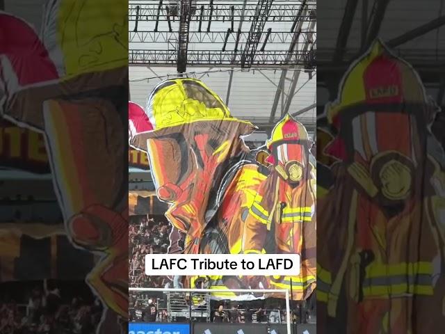 LAFC supporters paid tribute to the LAFD in their season opener (via lafc/TT)