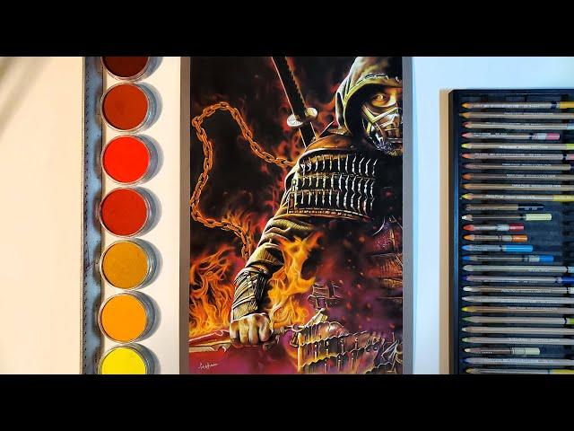 Scorpion Timelapse Drawing Mortal Kombat | artofgarduno