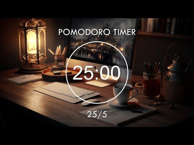 25/5 Pomodoro Timer ️ Relaxing Lofi, Deep Focus Pomodoro Timer, Study With Me ️ Focus Station