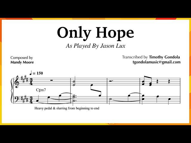 Jason Lux plays Only Hope