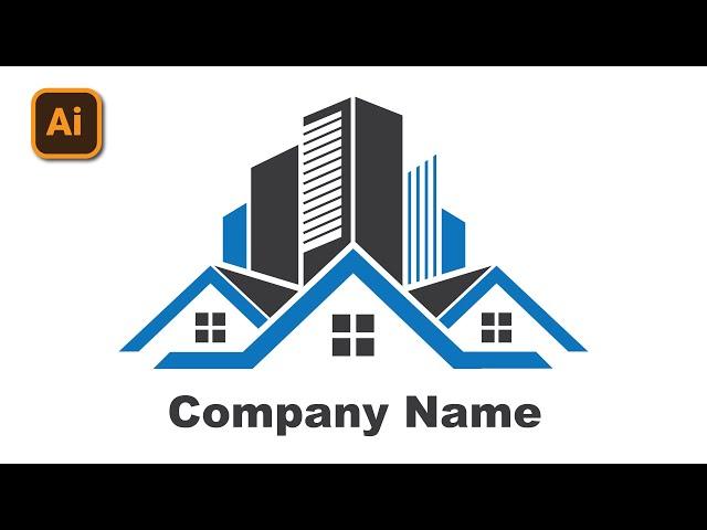 real estate company logo design adobe illustrator