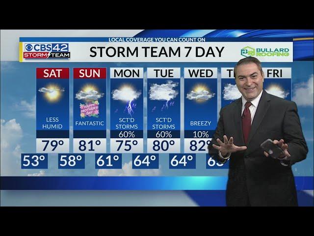 May 10th CBS 42 News at 4 pm Weather Update