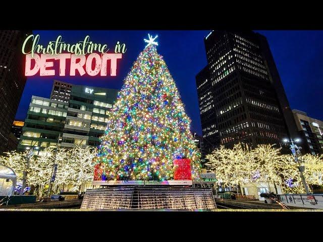 Christmastime in Campus Martius Park! | DETROIT #puremichigan | vlogmas 2021