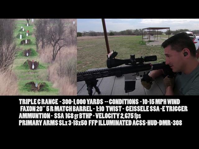 AR10 308 Build and Fast Target Acquisition with a Primary Arms SLx 3-18x50 FFP ACSS HUD DMR 308