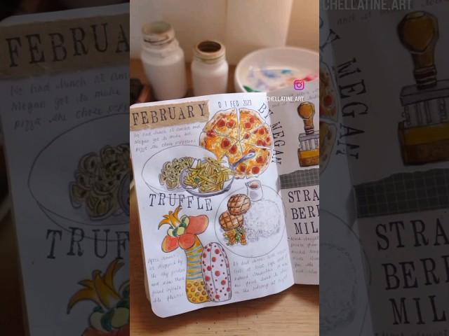 February Memories | Illustrated Journal #art #illustratedjournal #journaling #sketchbook #watercolor