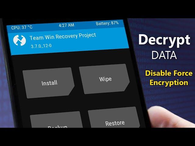 Fix Encryption Problem In Custom ROMS | How To Decrypt Your Phone | Disable Force Encryption.zip
