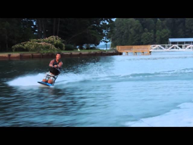 Korey knee boarding