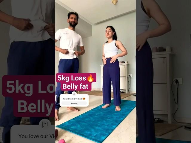 5kg Belly fatGayab  10mi daily #bellyfat #weightloss #ahamyoginstitute #trending