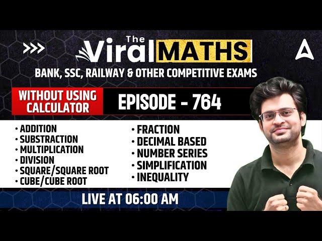 Bank Exams | Simplification | Number Series | Inequality | Arithmetic & DI By Navneet Tiwari