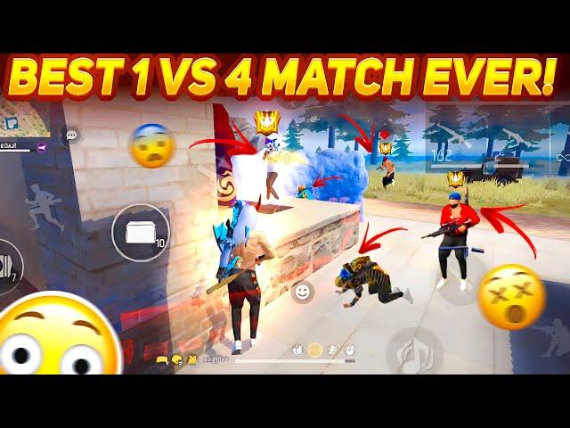 Best 1vs4 match ever! | Solo vs Squad Full Gameplay | iPhone 13 | FreeFire in Telugu