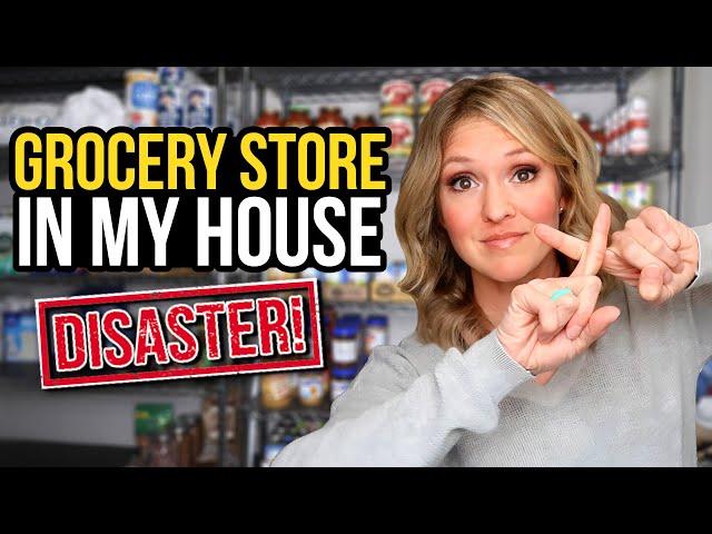 GROCERY STORE IN MY BASEMENT?! | Ultimate Prepper Pantry Declutter & Organize