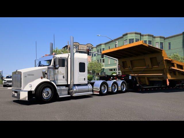 Moving a Massive Oversized Load - (Kenworth T800) - Narrow City Streets - American Truck Simulator