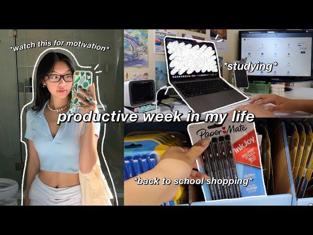 STUDY VLOG | productive days in my life: studying, back to school shopping, cooking etc 