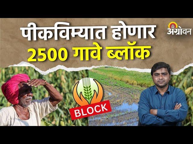 Villeges Block for Insurance : पीकविम्यातील गैरप्रकार टाळण्यासाठी कृषी विभागाची शिफारस | Agrowon