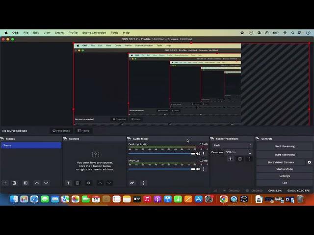How to Make Full Screen Capture with OBS Studio On Mac (2024)