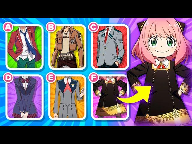 ANIME UNIFORM QUIZ ️ Guess the anime by the uniform