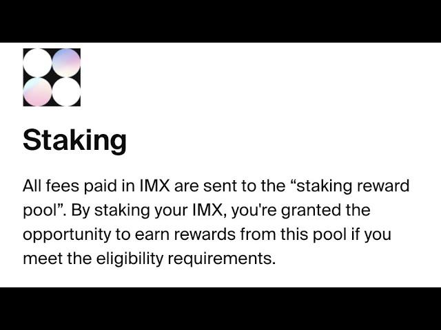 How to Stake Immutable X (IMX tokens)