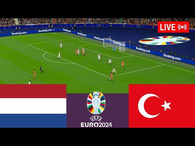 Netherlands vs Turkey LIVE. Euro Cup 2024 Germany Full Match - Simulation Video Games