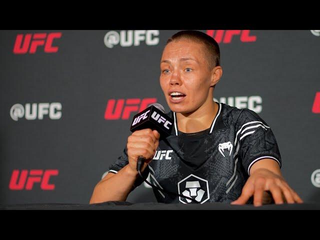 "I DON'T KNOW HOW YOU CAN BLOW OUT HALF A LB OF OXYGEN" ROSE NAMAJUNAS OFFICIAL POST FIGHT INTERVIEW