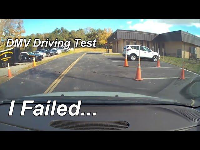 FAILED Drive Test - Hit the Cones - STUPID Mistake...