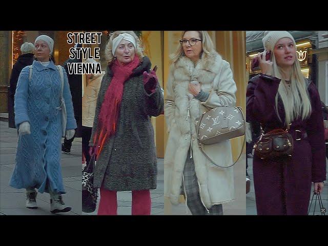 STREET STYLE VIENNA AUSTRIA  , 2024 -50-60-70-30 YEATRS-