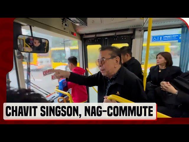 Chavit Singson, sumakay sa bus carousel kasunod ng ulan at bahang dulot ng Bagyong Carina