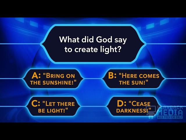 Creation Bible Trivia Game for Kids