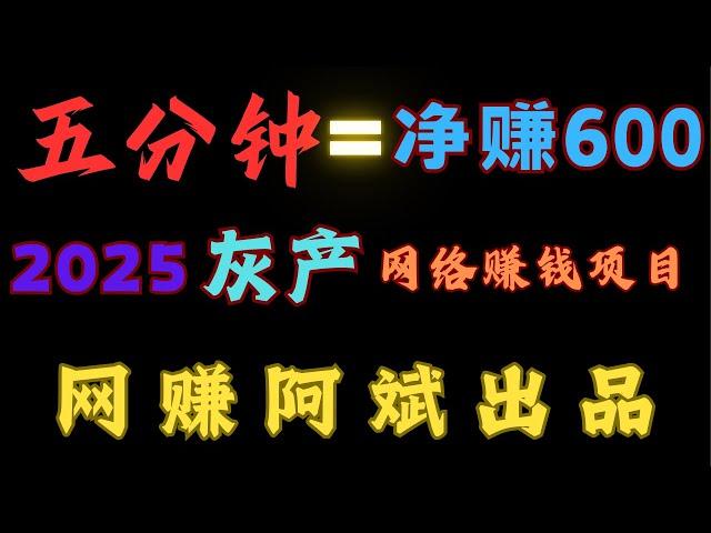 灰产 网赚项目 2025最新 灰产网络赚钱 教你五分钟净赚600元 毫无风险 适合捞偏门的灰产项目（网赚阿斌）