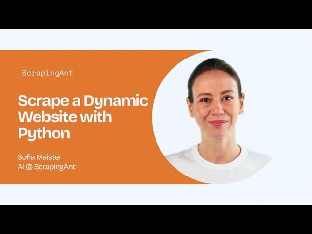 Scrape a Dynamic Website with Python | ScrapingAnt
