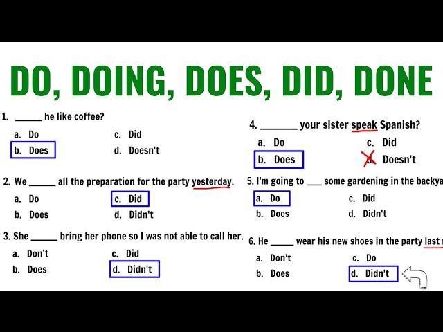Verbal Ability - Civil Service Exam Reviewer (Do, Doing, Does, Did, Done)