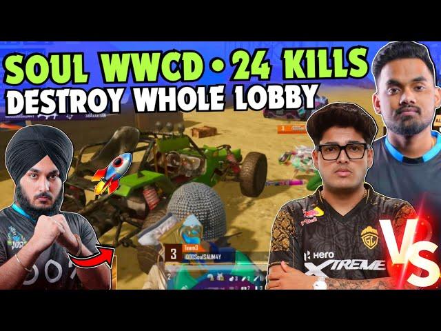 iQOOSouL WWCD  Destroy Whole Lobby  24 Finishes  SouL Nakul & Rony on Fire  Team SouL 