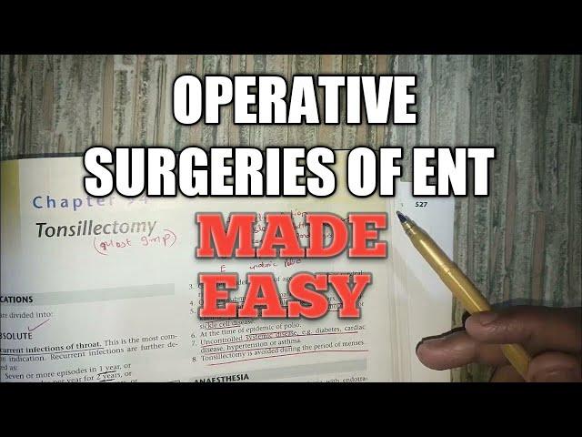 operative surgeries of ENT made easy