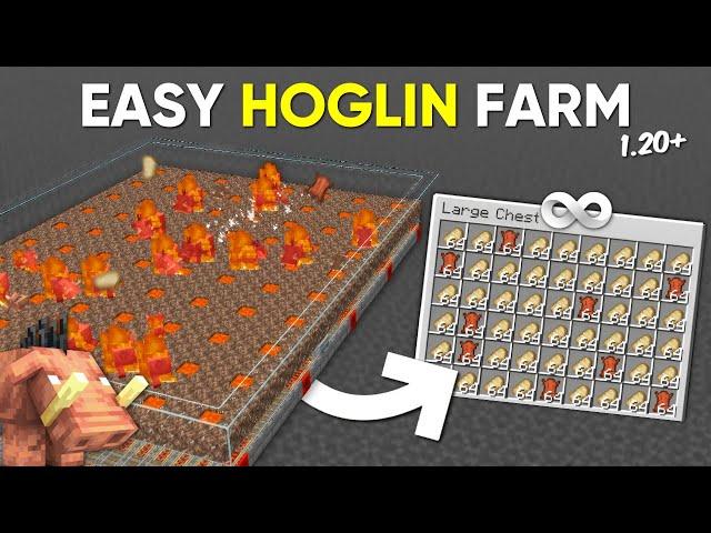 Minecraft Easy Hoglin Farm Tutorial 1.20 | 10,000+ Food Per Hour