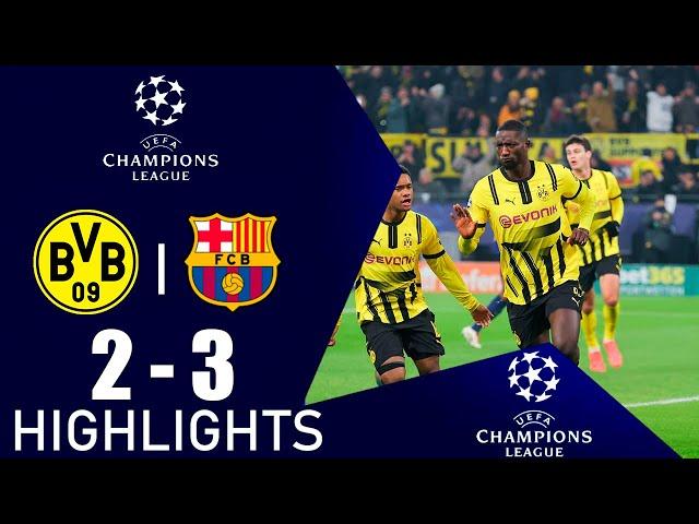 Serhou Guirassy PENALTY GOAL | Borussia Dortmund vs Barcelona 2-3 Highlights | Champions League 2024