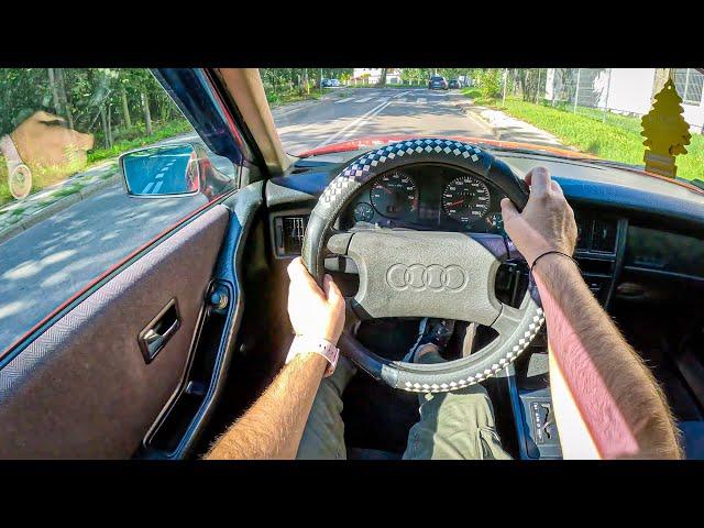 1988 Audi 80 B3 [1.8 75HP] |0-100| POV Test Drive #1821 Joe Black