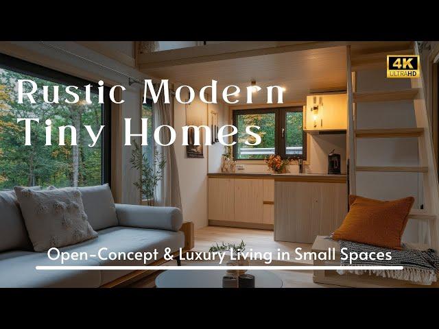 Rustic Modern Tiny Homes: Open-Concept Design and Luxury Living in Small Spaces