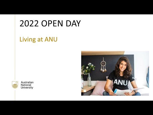 ANU Open Day 2022 Living at ANU